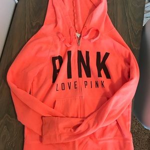 VS pink zip up hoodie